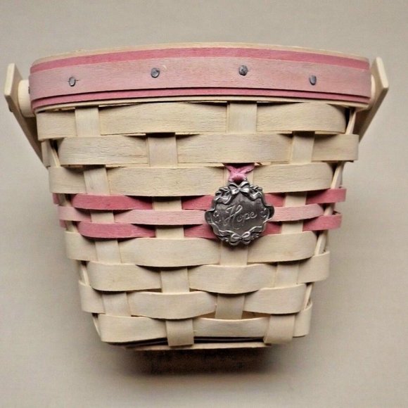 Longaberger 2001 HOH / ACS Basket Combo, with Liner, Protector, Lid and Tie-On - Picture 11 of 13